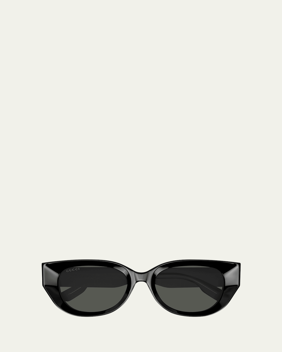 Beveled Recycled Acetate Cat-Eye Sunglasses